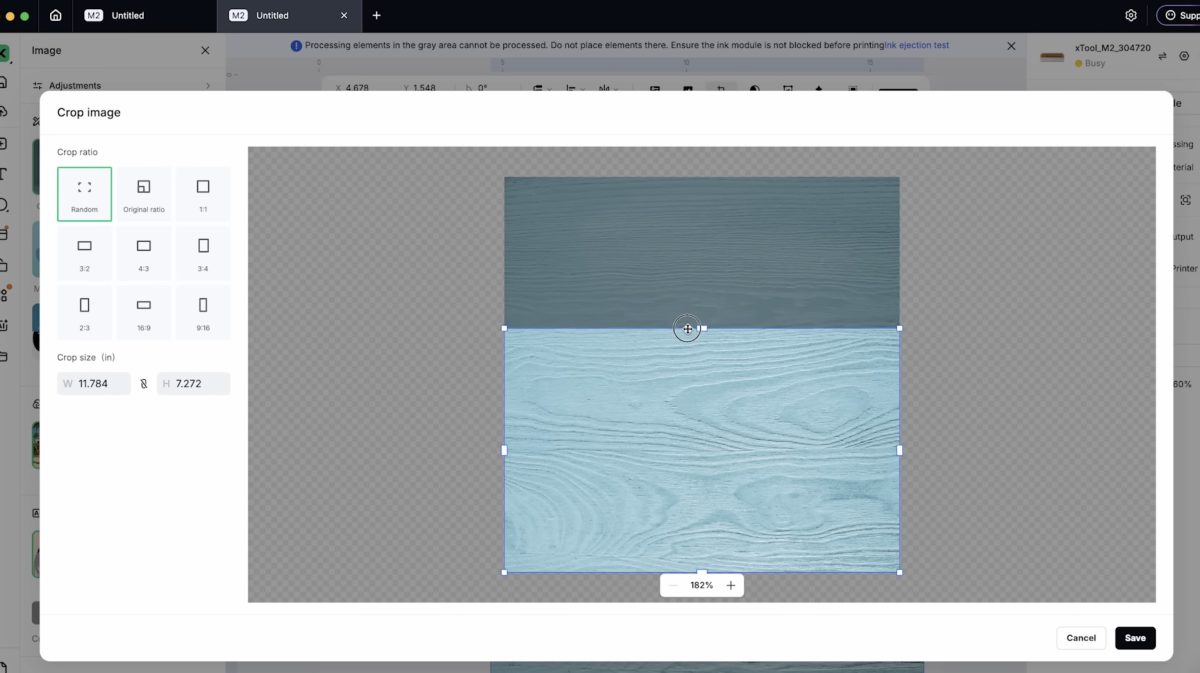 Upload wood grain file.