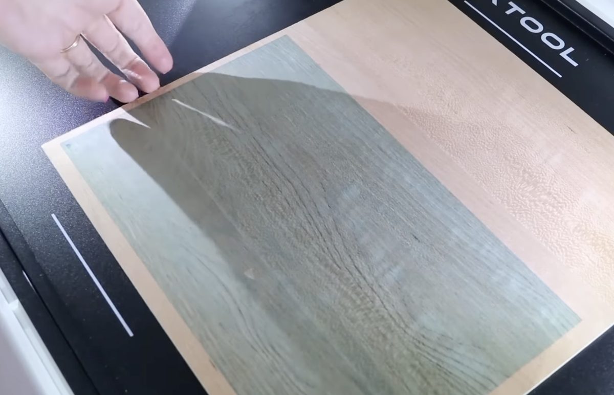 Wood printed on with the xTool M2 printer head.