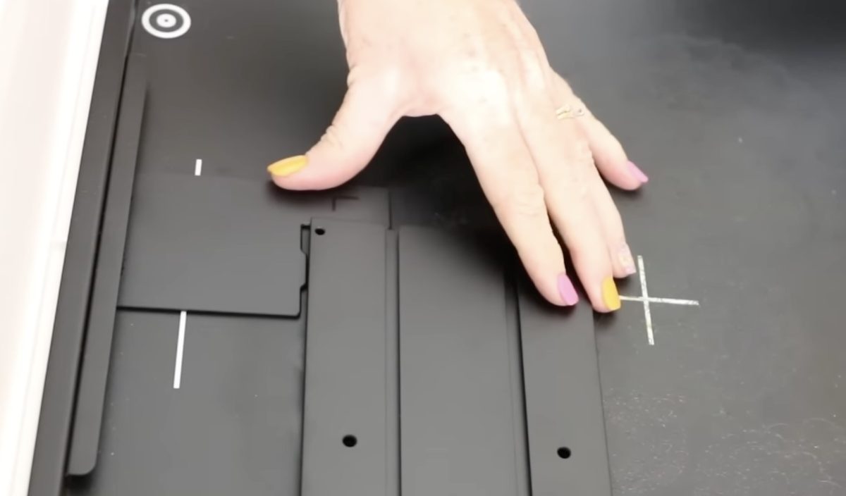 Left positioning plate.