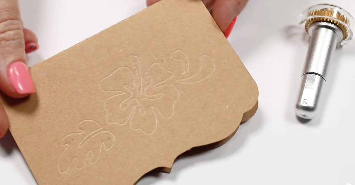 Emboss with the Cricut Deboss tool.