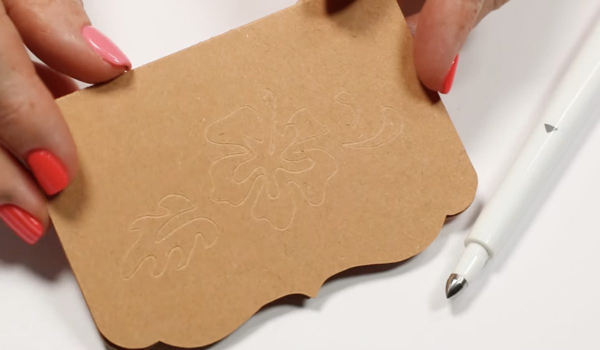 Embossing results with the Cricut Scoring Stylus.
