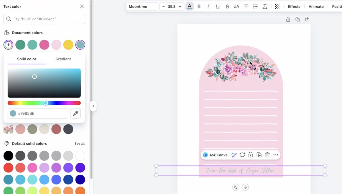 Add text to the design to customize it.
