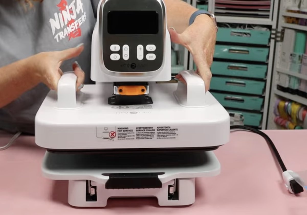Snap the heat press module into the press.
