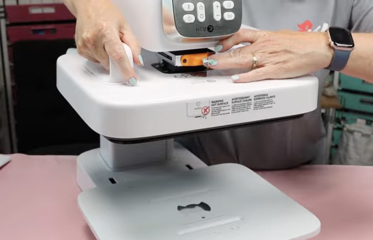 Remove the top heat platen.