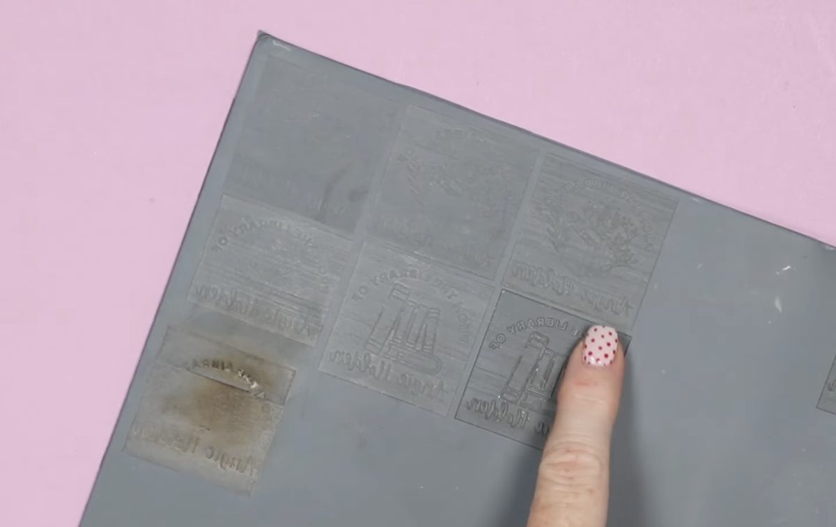 Different laser stamp tests.
