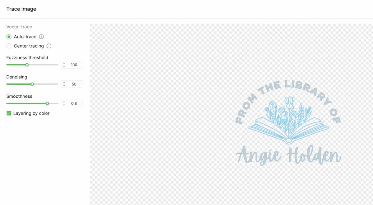 Trace the design.