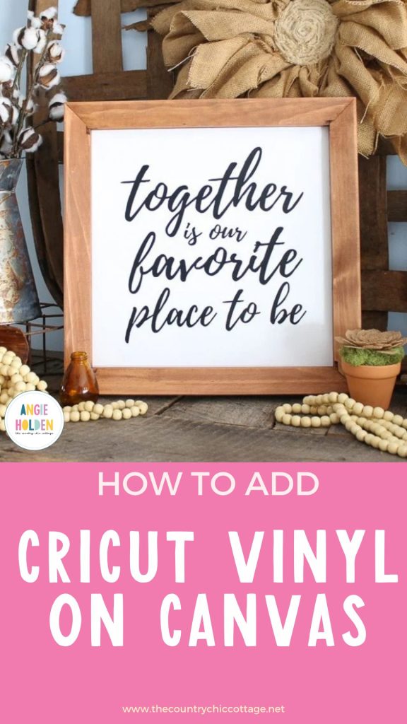 Cricut vinyl on canvas