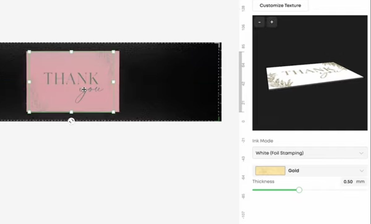 Resize the design to fit on the blank.