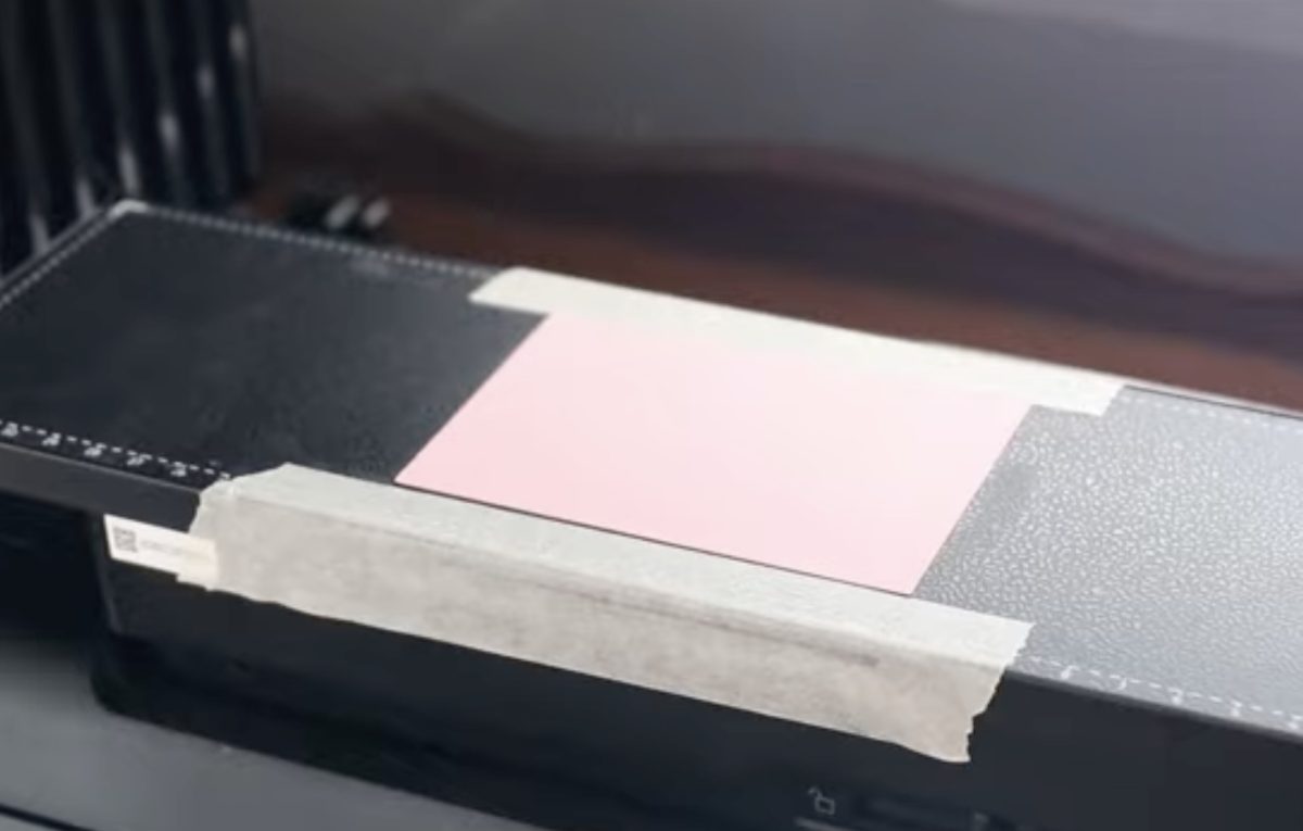 Add tape to protect the printer bed.