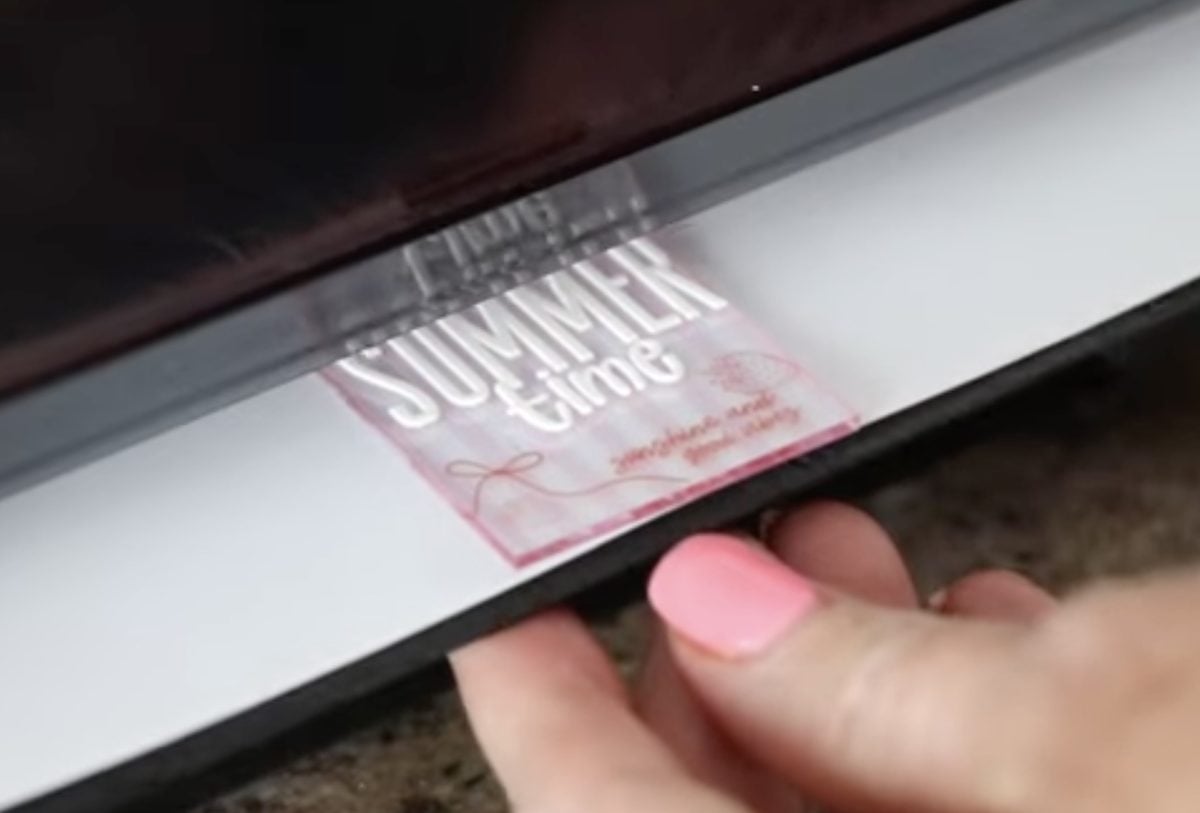 Feed the acrylic through the laminator.