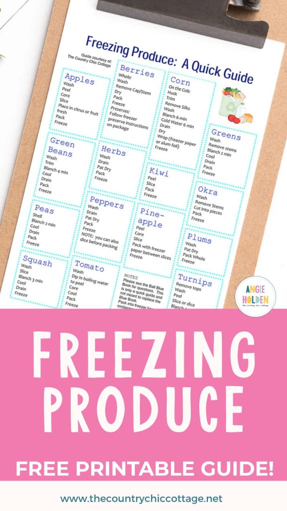 freezing produce