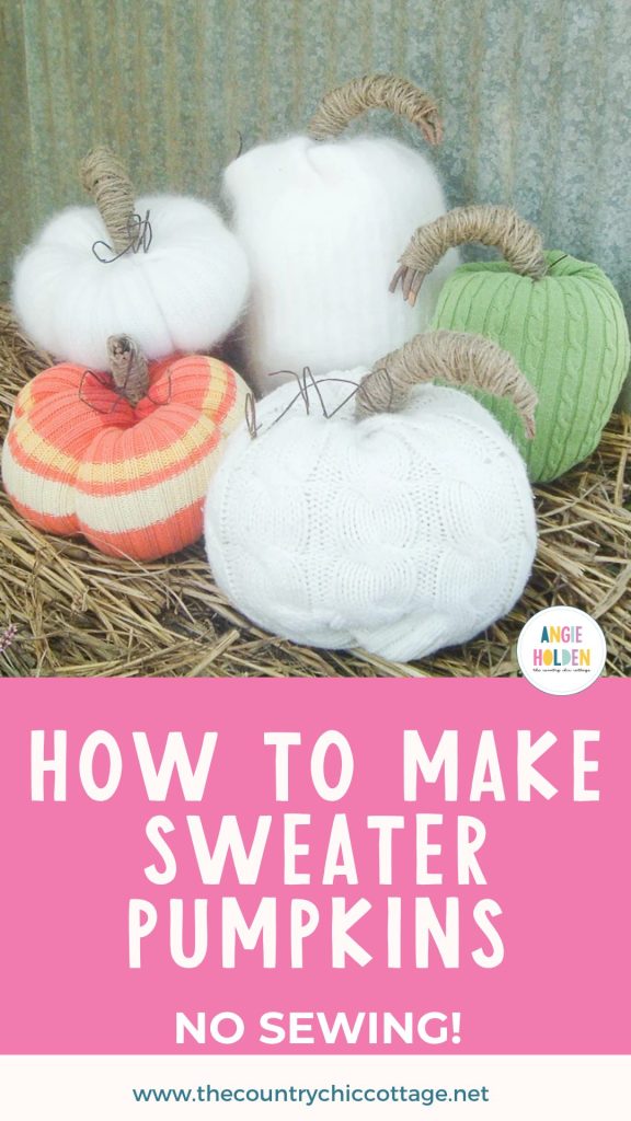 how to make sweater pumpkins