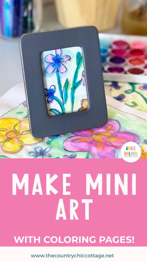 mini coloring page art painting