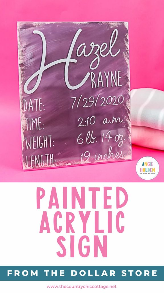 painted acrylic sign