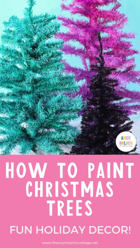 painting artificial Christmas trees
