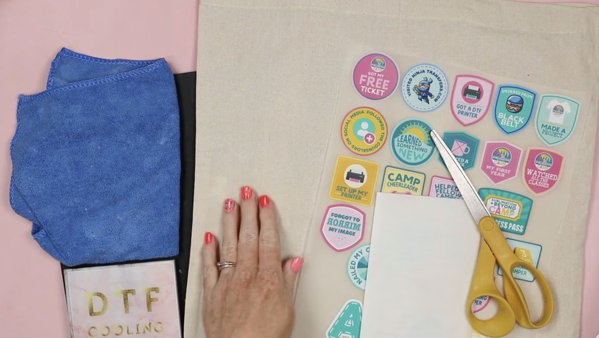 Patch tote supplies.
