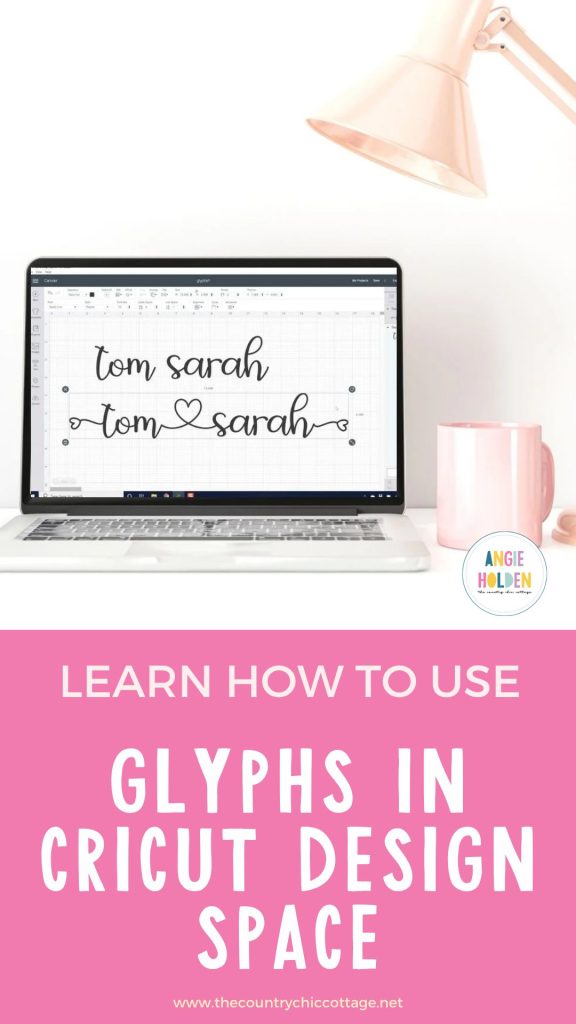 learn how to use glyphs in Cricut Design Space