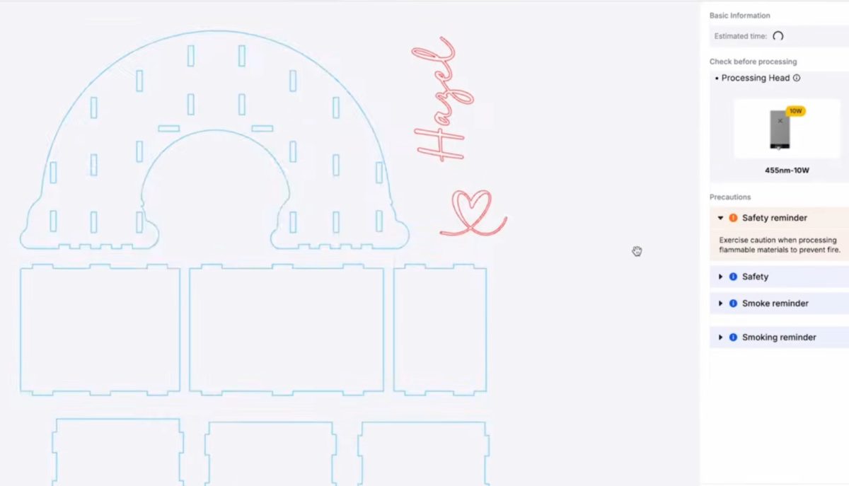 Click Framing to check the cut settings.