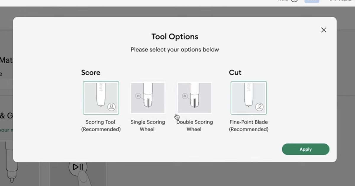 Different scoring tool options.