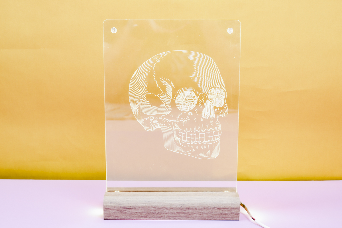 Full engraved acrylic sign.