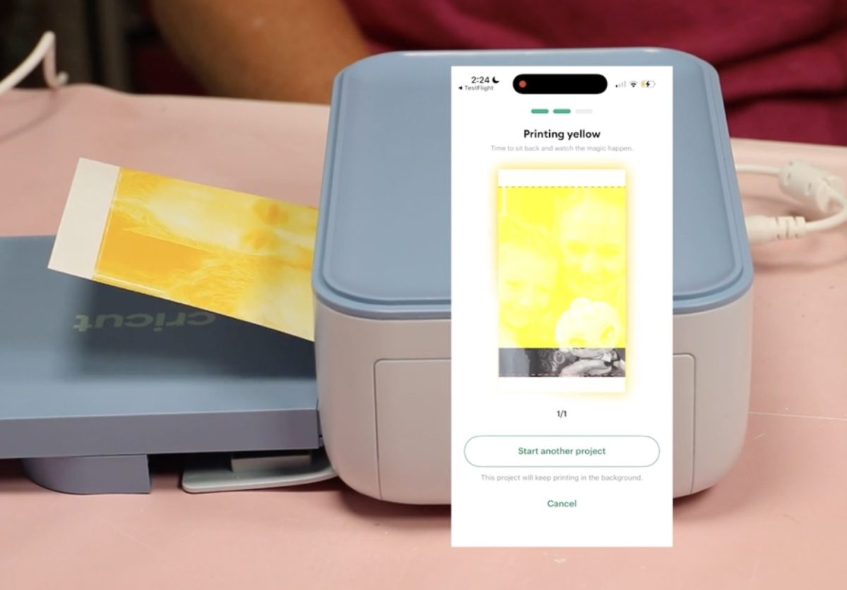 Print the photo on the Cricut Stickerpix Print.