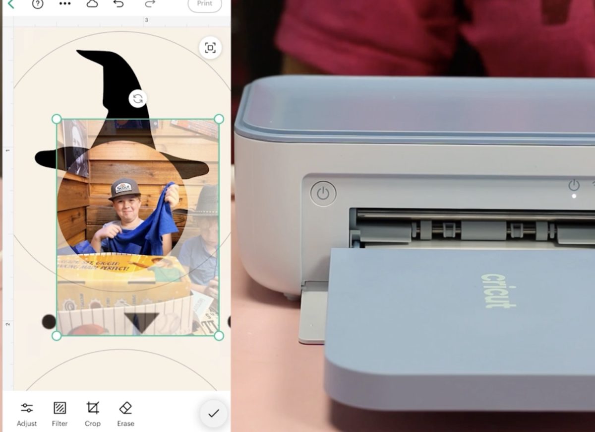 Choose a sticker template in Design Space.