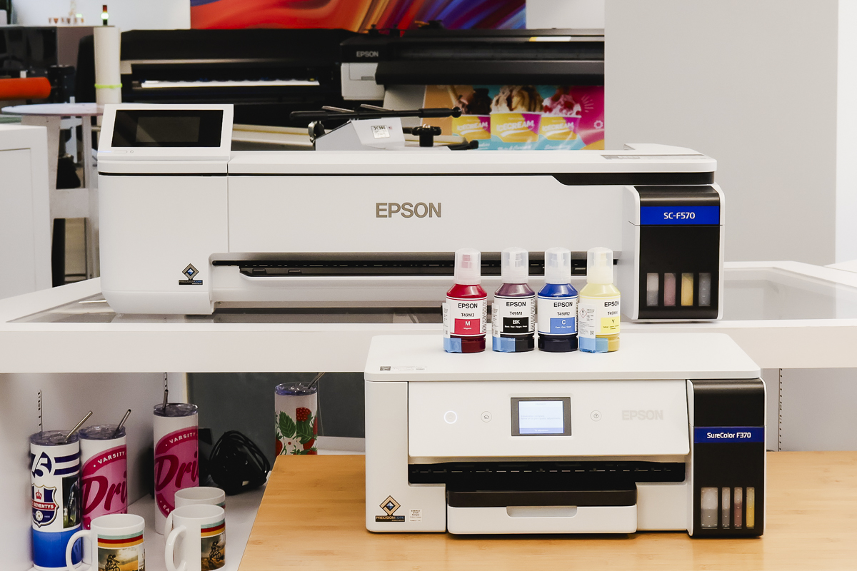 Epson F370 and Epson SureColor F570 size comparison.