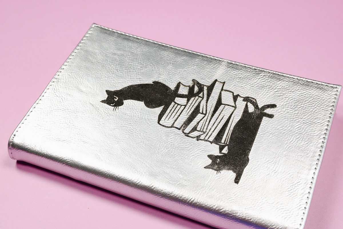 Finished dual-tone journal after engraving and cleaning.