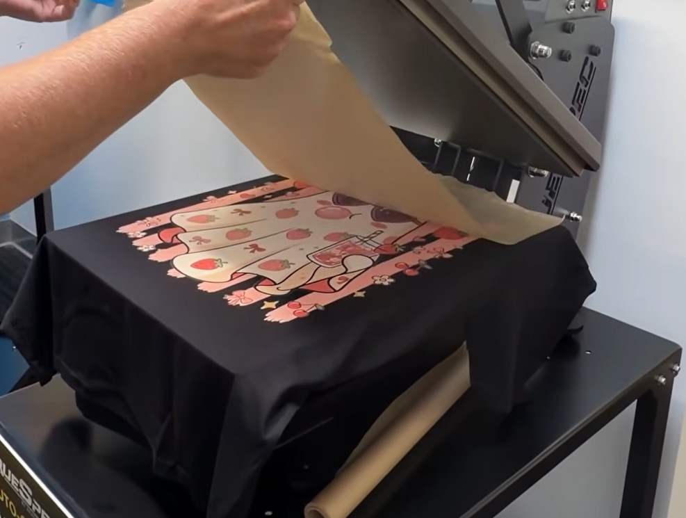 Remove protective paper after pressing.