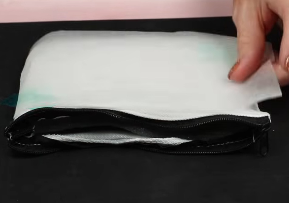 Protective paper added to the top of the sublimation print.