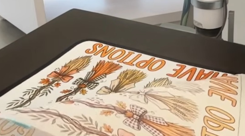 Peel back the sublimation print.