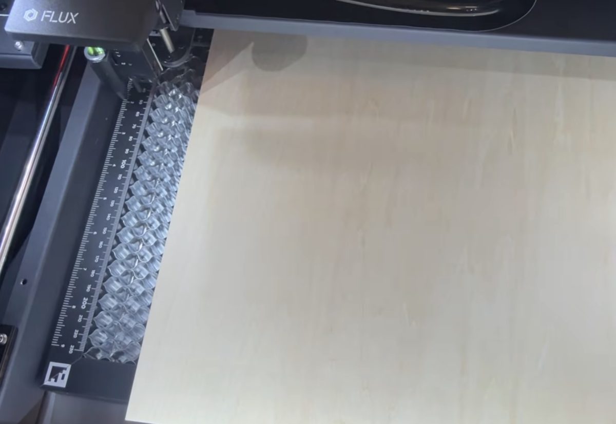 Wood placed inside beamo II.