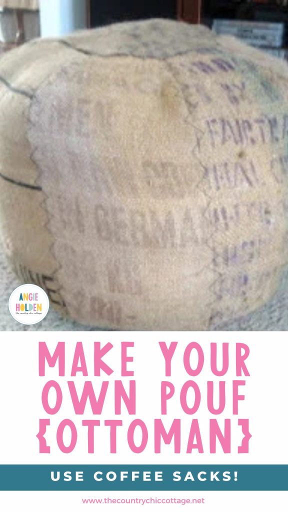 diy coffee bag pouf beanbag