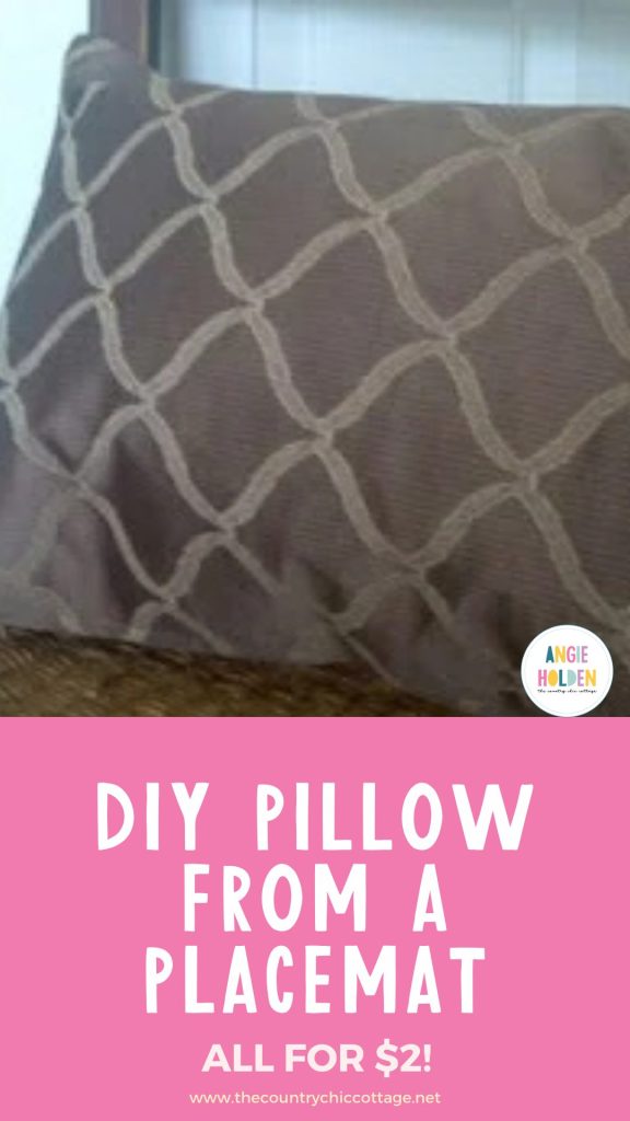 how to make a pillow from a placemat