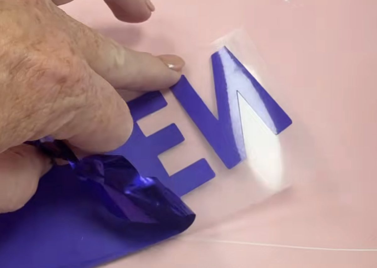 Cut the HTV and weed away all excess material.