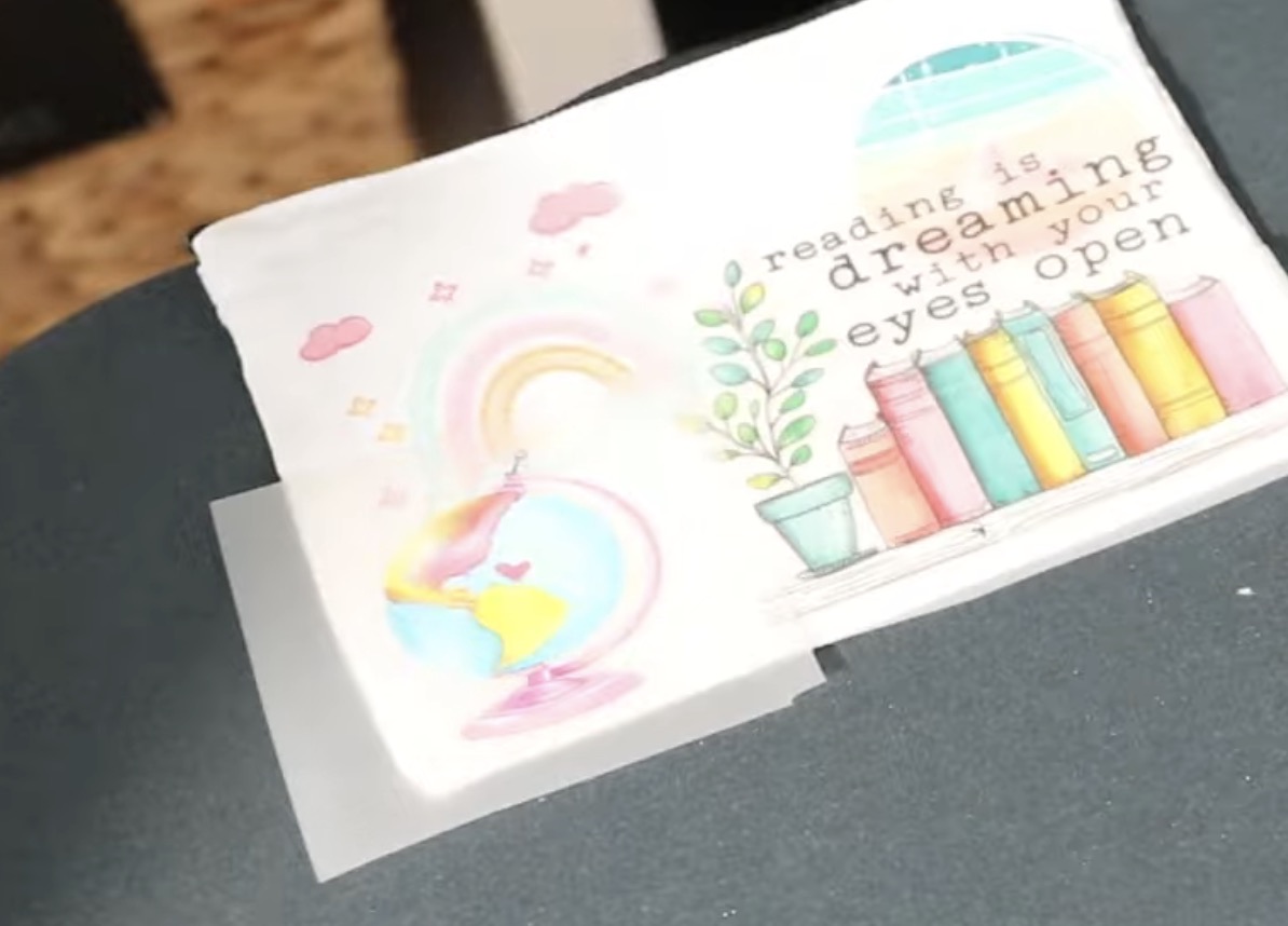 Locate second layer of DTF prints.