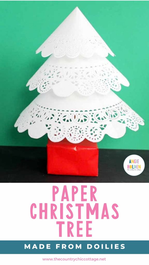 paper christmas trees from doilies