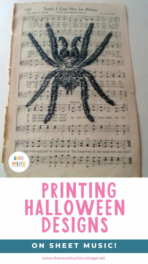 printing halloween designs on sheet music
