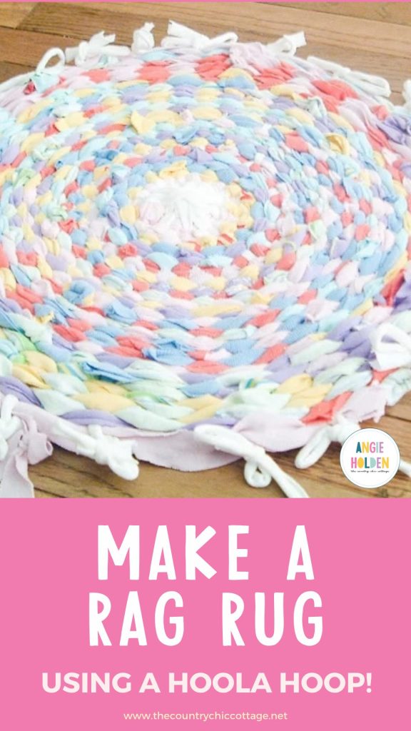 how to make a rag rug using a hoola hoop