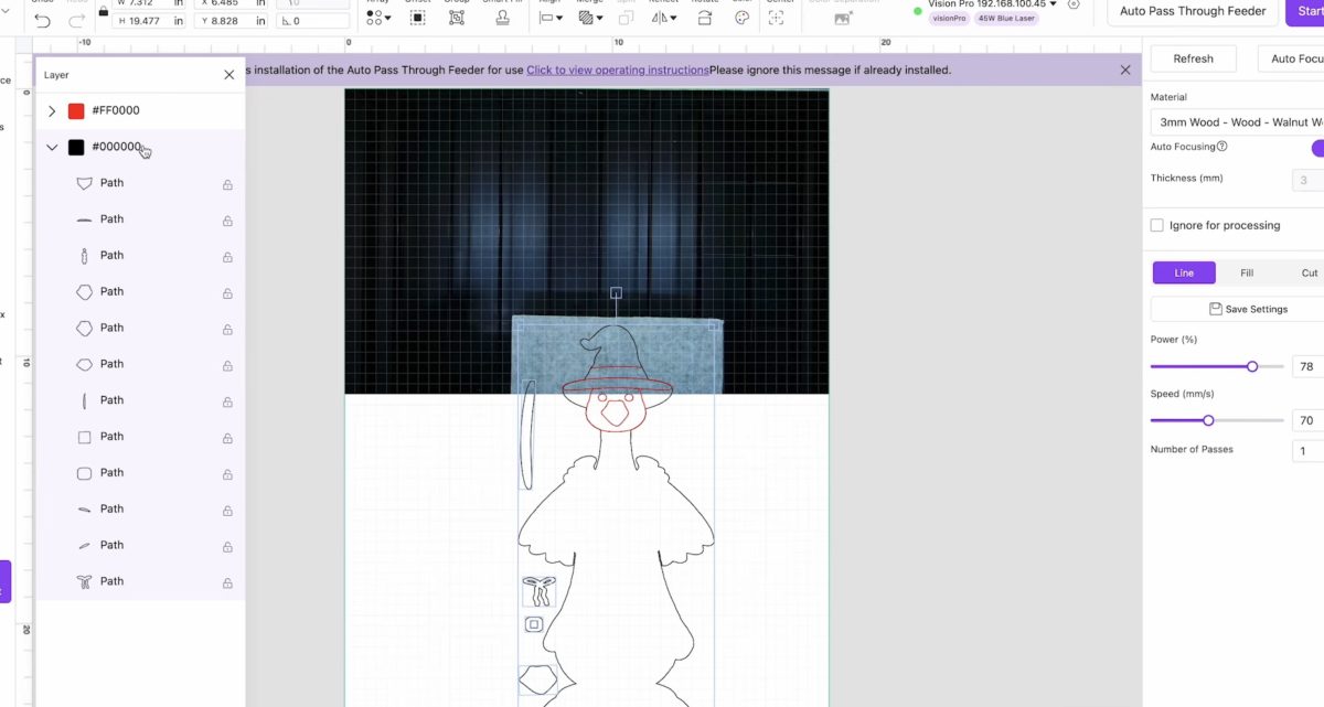 Resize the uploaded design.