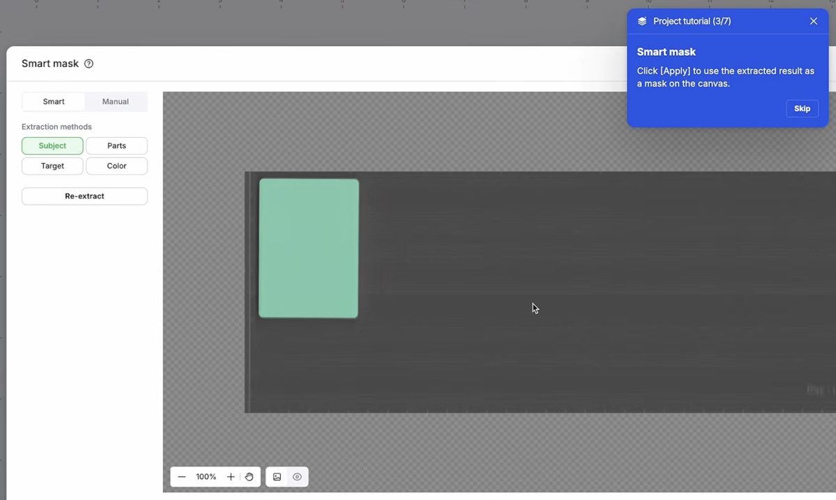 Move the image to line up with the magnet.