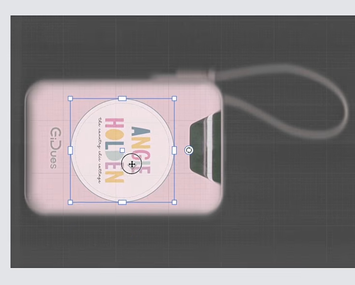 Rotate the logo and locate on the power bank.