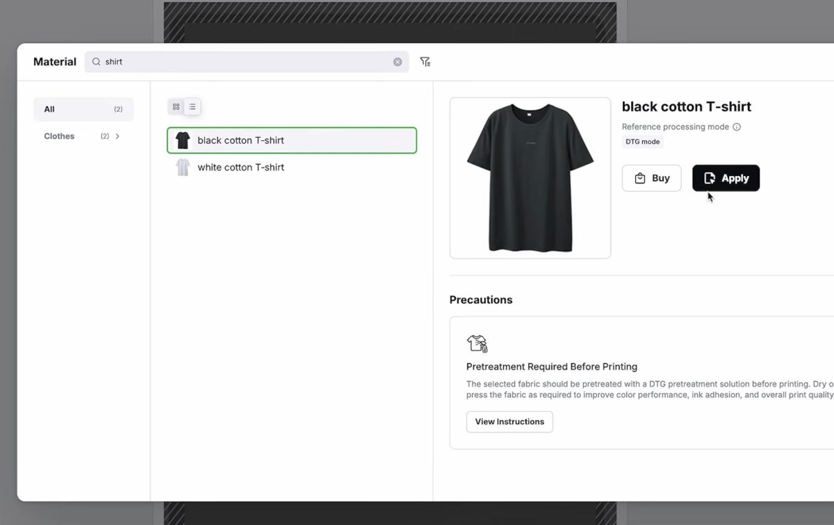 Choose the T-shirt color.